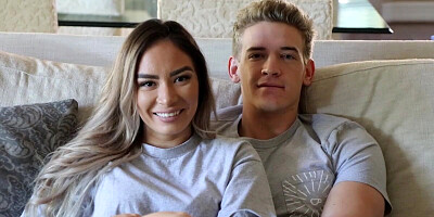 Cute young couple is asked ot show how they usually have sexual intercourse