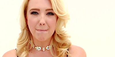 Slutty blonde Samantha Rone is dicked down by four horny guys