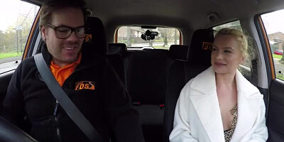 Fake Driving School Blonde Polish Babes Pussy gets Slammed