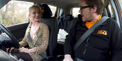 Fake Driving School Blonde Polish Babes Pussy gets Slammed