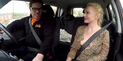 Fake Driving School Blonde Polish Babes Pussy gets Slammed