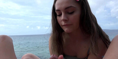 Brunette girl is having outdoor sexual intercourse with her horny boyfriend