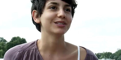 Amateur teen is playing with her pussy out in the open