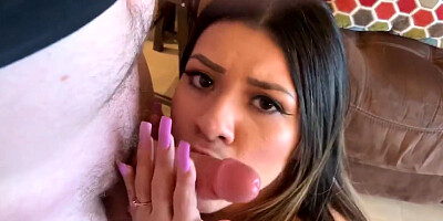 She Lost Bet now she must take DOUBLE CUMSHOT TO THE FACE!!! TheSugarPepper