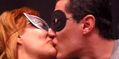 Masked Italian couple is having sex in this hot scene