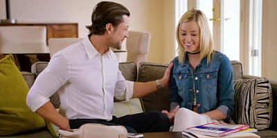 Babysitter wants big tips in exchange for some tight anal sex in her butt