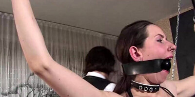 Horny German lady gets her hungry mouth filled by her punisher