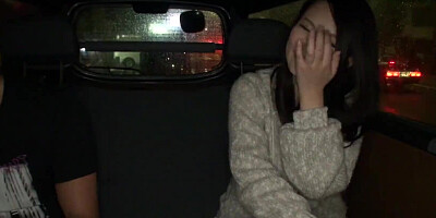 Japanese girl Ako Nishino cock sucking in car uncensored.