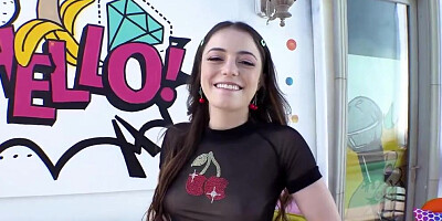 Brunette hottie Kylie Quinn gets her puss filled with solid cock