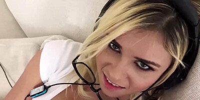 Mofos - Blonde Gamer Rides Cock Starring Marsha may