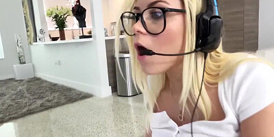 Mofos - Blonde Gamer Rides Cock Starring Marsha may