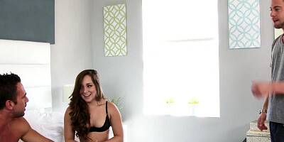 Pleasurable DP threesome with a dazzling brunette babe Remy LaCroix in the middle