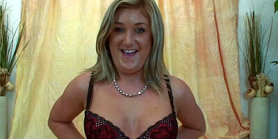 Curvy blonde April Aniston sucks hard cock and gets fucked