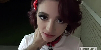 Tiny Teen gets her Asshole Blown out by Guy she Met Online