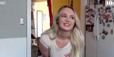 Big tits amateur blonde got naked and let you worship her hot natural body