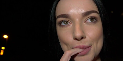 Dark haired busty teen in lingerie paid heftily to have sex with a stranger