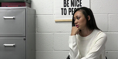 After being falsely accused, the Asian girl will have to fuck her way out of jail