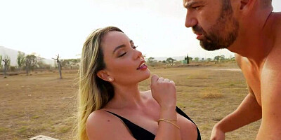 Public Sex with big tits pornstar