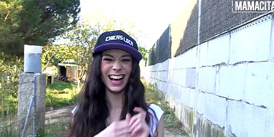 Skinny Brunette Arwen Gold Takes Fat Cock In Her Pussy Outside - MAMACITAZ