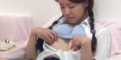 Highschool uniformed japanese teenager