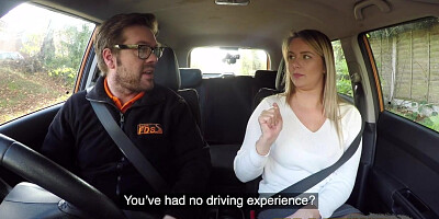 Fake Driving School Czech babe Nikky Dream orgasms