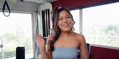 Amazing brunette Kendra Spade sucks a hard cock and rides it