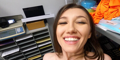 Maya Woulfe is stripped naked and fucked in the office