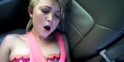 Teen Dakota Skye backseat fuck n facial