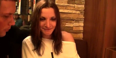 Skinny girl in public toilet fuck