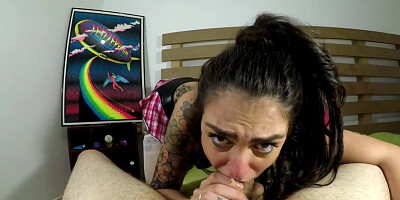 School Girl Do A Sloppy Blowjob With Dread Hot