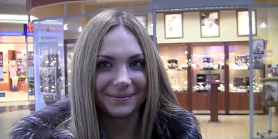 Cute blonde Grace shows her tits in dressing room