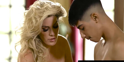 Hot Blonde Stepmoms Kayla Paige And Kit Mercer Fight Over Their Stepsons Big Cock!