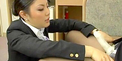 Incredible Japanese girl Rina Miue, Maki Sakashita, Yuu Mahiru in Best Office, Strapon JAV movie