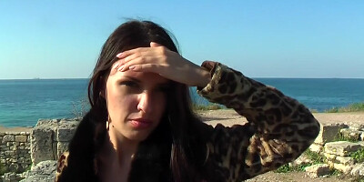 Aurita in outdoor fucking in a lusty amateur hot video clip