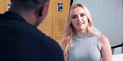 Blonde Booty Model Fucked By Black Photographer With River Fox