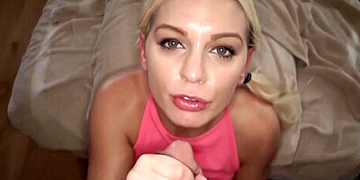 Kenzie Taylor - Warms Up With A Big Dildo Before Servicing Stepdaddys Cock