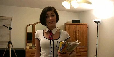 Schoolgirl in mini-micro-micro-skirt gets nailed by teacher