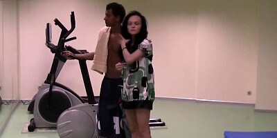 Brunette girl seduces a guy at the beach and invites him over