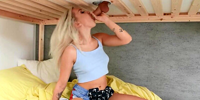 Marilyn Sugar fucked by Charlie Dean in his bedroom