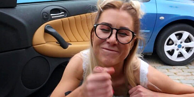 Love wants a ride in this cool car and gives snatch to driver