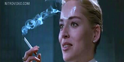 Celeb Sharon Stone showcasing her cunt