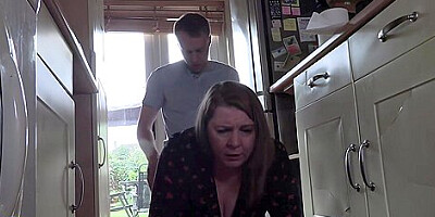 Young Guy Fucking His Big Booty Stepmom Hard In The Ass