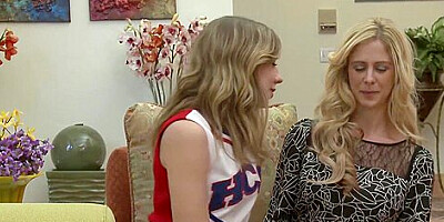 Blonde Cheerleader Tempts A Stunning Milf