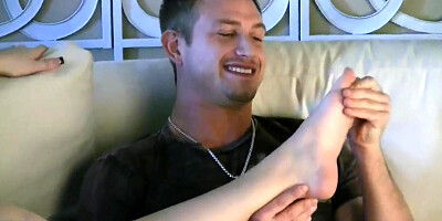 Blonde Alexis gives a mind-blowing footjob