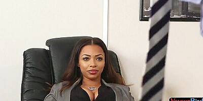 Cfnm Ebony Secretary Babe Teasing Male Wanker