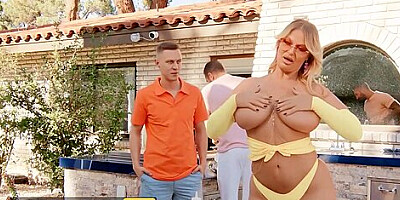 Hot Milf London River Sucks Alexs Dick Before Her Stepson Quinton Joins For A 3some