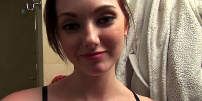 Natalie Lust sucks before sex in doggy style