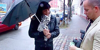 German Milf In Leather Leggings Pickup And