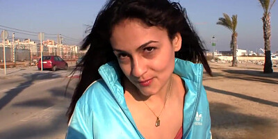 Busty brunette hussy rides long boner till facial