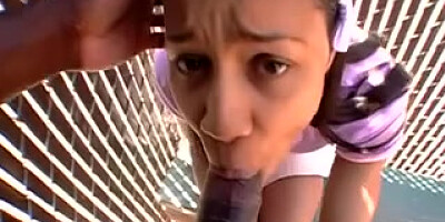 Black teen caught smoking a cigarette. by karcher